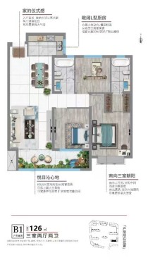 (菏泽)中北新都心3室2卫现房包过户可上22中74.4万126m²出售