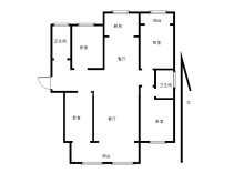 (菏泽)中达广场4室大平层眼镜户型老证141万189m²出售